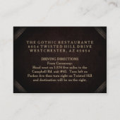 Carte D'accompagnement Halloween Squelette Gothique Brown Réception (Dos)