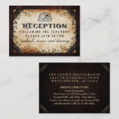 Carte D'accompagnement Halloween Squelette Gothique Brown Réception (Devant / Derrière)