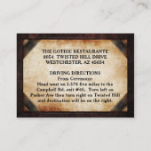 Carte D'accompagnement Halloween Squelette Gothique Brown Réception (Dos)