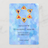 Carte D'accompagnement Hamantaschen Star Purim Party Enceinte d'invitatio (Dos)