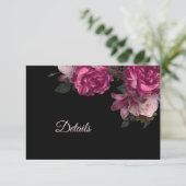 Carte D'accompagnement Hand Drawn Roses Dark Moody (Debout devant)