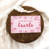 Carte D'accompagnement Hand Drawn Valentine Guess How Many Hearts Game