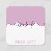 Carte D'accompagnement Handmade Free Gift Floral Small Business Packaging (Dos)