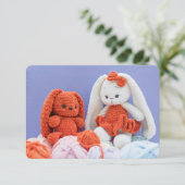 Carte D'accompagnement Handmade-style with Сrochet Bunny (Debout devant)