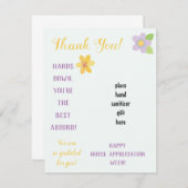 Carte D'accompagnement Hands Down, tu es le meilleur ! Sanitier cadeau (Devant / Derrière)