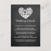 Carte D'accompagnement Hanging Heart Tree Chalkboard Mariage Collection (Devant)