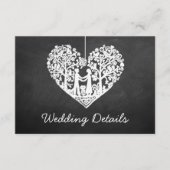 Carte D'accompagnement Hanging Heart Tree Chalkboard Mariage Collection (Devant)