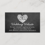 Carte D'accompagnement Hanging Heart Tree Chalkboard site Mariage<br><div class="desc">Ces cartes de sites web mariages présentent un arbre suspendu romantique, et bientôt être mari et femme, qui est sculpté dans la forme d'un coeur. L'arrière - plan de l'effet de tableau de bord rend ces cartes de site parfait pour tout couple planifiant un mariage moderne chic. Ces cartes peuvent...</div>