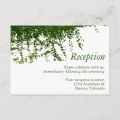 Carte D'accompagnement Hanging Ivy Greenery Réception de mariage (Devant)