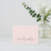 Carte D'accompagnement Hannah Simple Script Mariage site Web RSVP (Debout devant)
