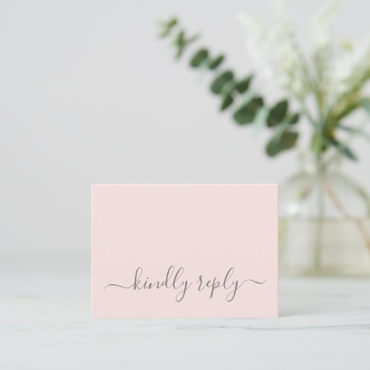 Carte D'accompagnement Hannah Simple Script Mariage site Web RSVP (Debout devant)