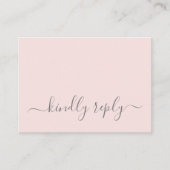 Carte D'accompagnement Hannah Simple Script Mariage site Web RSVP (Devant)
