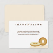 Carte D'accompagnement Happy Bagel Mariage Blanc Brown Cream Info (Devant / Derrière)