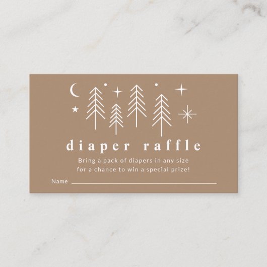 Carte D'accompagnement Happy Camper Diaper Raffle (Devant)