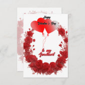 Carte D'accompagnement Happy Valentine’s Day (Devant / Derrière)