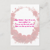 Carte D'accompagnement Happy Valentine’s Day (Dos)