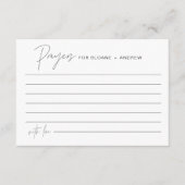 Carte D'accompagnement HARLOW Mariage Prayers Card, Prières pour les coup (Devant)