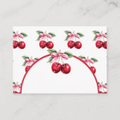 Carte D'accompagnement Haut cerise Coquette Baby shower de la corneille R (Dos)