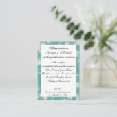 Carte D'accompagnement Hawaii Hall de réception de mariage Turquoise Flor (Debout devant)