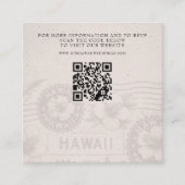 Carte D'accompagnement Hawaii Passport Mariage QR (Devant)