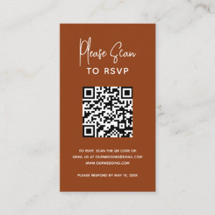 Carte D'accompagnement Heather Elegant Terracotta Minimal Mariage moderne
