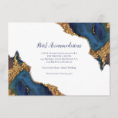 Carte D'accompagnement Hébergement Abstrait Blue Gold Hotel (Devant)
