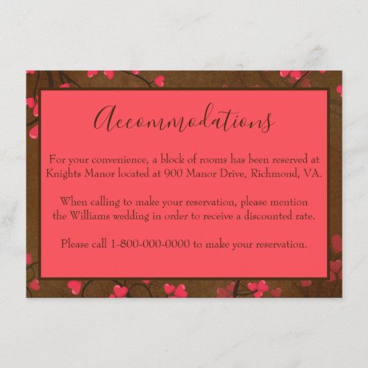 Carte D'accompagnement Hébergement charmant (Devant)