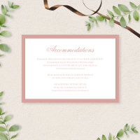 Hébergement de mariage à l'écriture rose poussiére