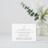 Carte D'accompagnement Hébergement de mariage élégant à l'ancre nautique (Debout devant)