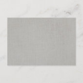 Carte D'accompagnement Hébergement | Dentelle rustique et lin gris (Dos)