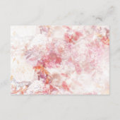 Carte D'accompagnement Hébergement Fleurs Roses Printemps Romantique (Dos)