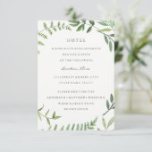 Carte D'accompagnement Hébergement Green Leaf Mariage Hotel (Debout devant)