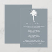 Carte D'accompagnement Hébergement Palmier gris Classique (Devant / Derrière)