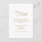 Carte D'accompagnement Hébergement simple Gold Calligraphy (Devant)