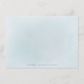 Carte D'accompagnement Hébergement vert minimal bleu poussiéreux (Dos)