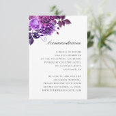 Carte D'accompagnement Hébergements à fleurs pourpres (Debout devant)