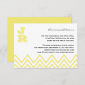 Carte D'accompagnement Hébergements Chevron Jaune Moderne Insertion (Devant / Derrière)