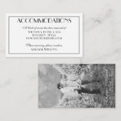 Carte D'accompagnement Hébergements de mariage élégants et modernes Photo (Devant / Derrière)