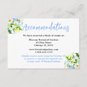 Carte D'accompagnement Hébergements de mariage Myosotis et marguerites (Devant)