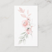 Carte D'accompagnement Hébergements Insérer Roses d'aquarelle rose (Dos)