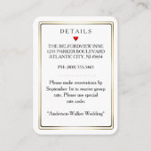 Carte D'accompagnement Hébergements King & Queen Black Red 2,5 x 3,5 (Dos)