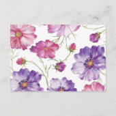 Carte D'accompagnement Hébergements manuscrits violet rose (Dos)