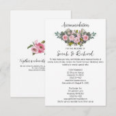 Carte D'accompagnement Hébergements Mariage Floraux (Devant / Derrière)