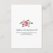 Carte D'accompagnement Hébergements Mariage Floraux (Dos)