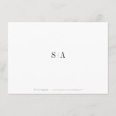 Carte D'accompagnement Hébergements mariage minimalistes sophistiqués (Dos)