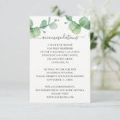 Carte D'accompagnement Hébergements mariages écolières vert (Debout devant)