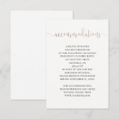 Carte D'accompagnement Hébergements mariages or. Des détails modernes (Devant / Derrière)