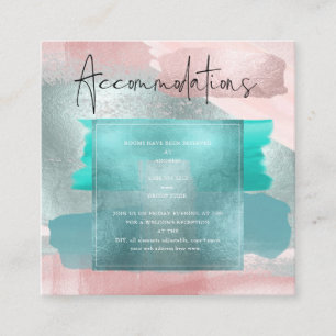 Carte D'accompagnement Hébergements PixDezines Watercolor Blush Sage