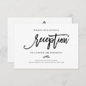 Carte D'accompagnement Hébergements Réception Chic Lettre Main 2 Côté (Devant / Derrière)