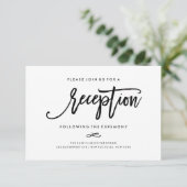 Carte D'accompagnement Hébergements Réception Chic Lettre Main 2 Côté (Debout devant)